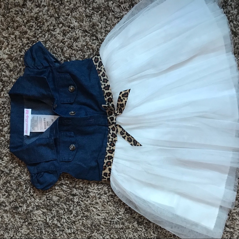 Denim/tulle dress